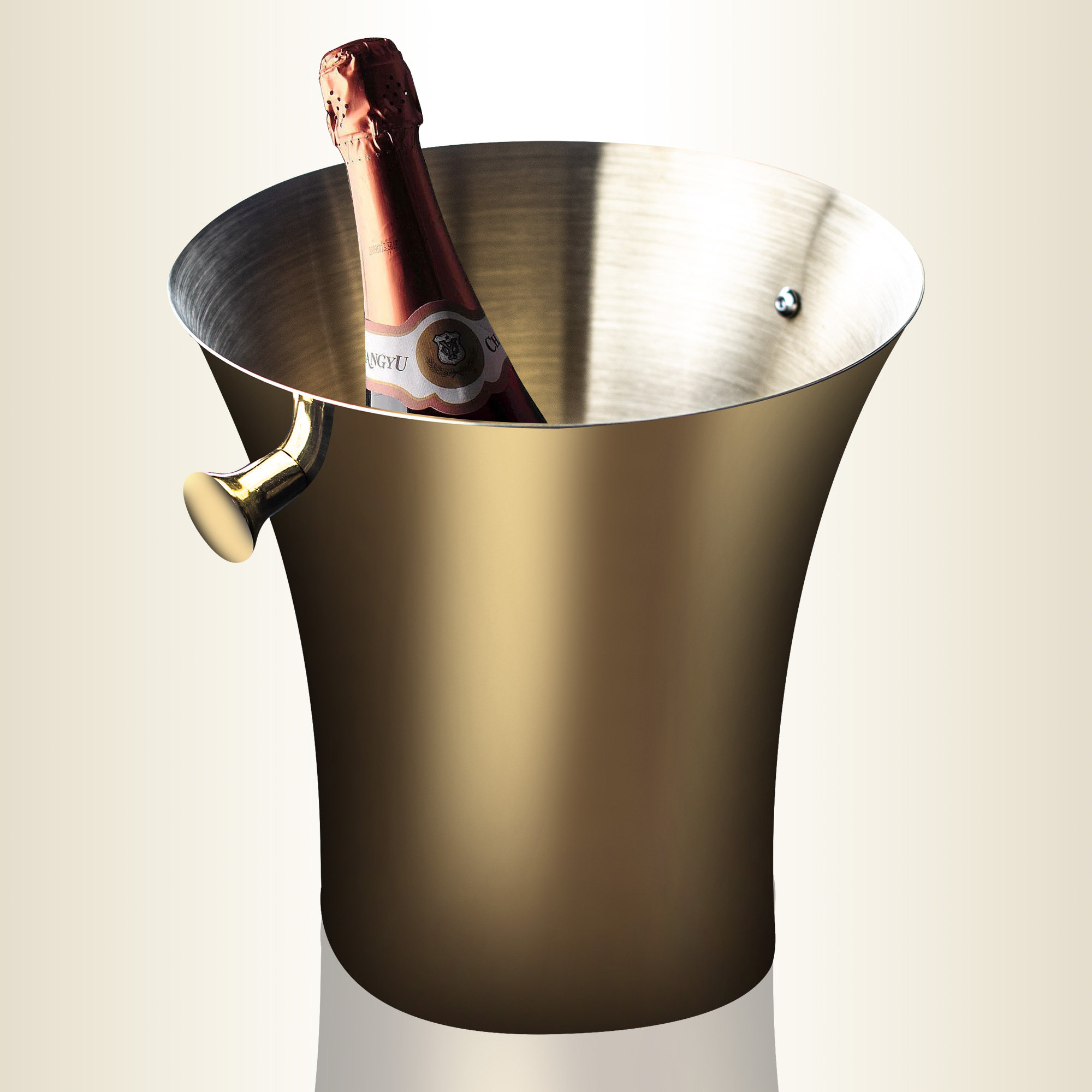 高颜值加厚不锈钢红酒桶酒吧香槟桶不锈钢冰桶小蛮腰设计