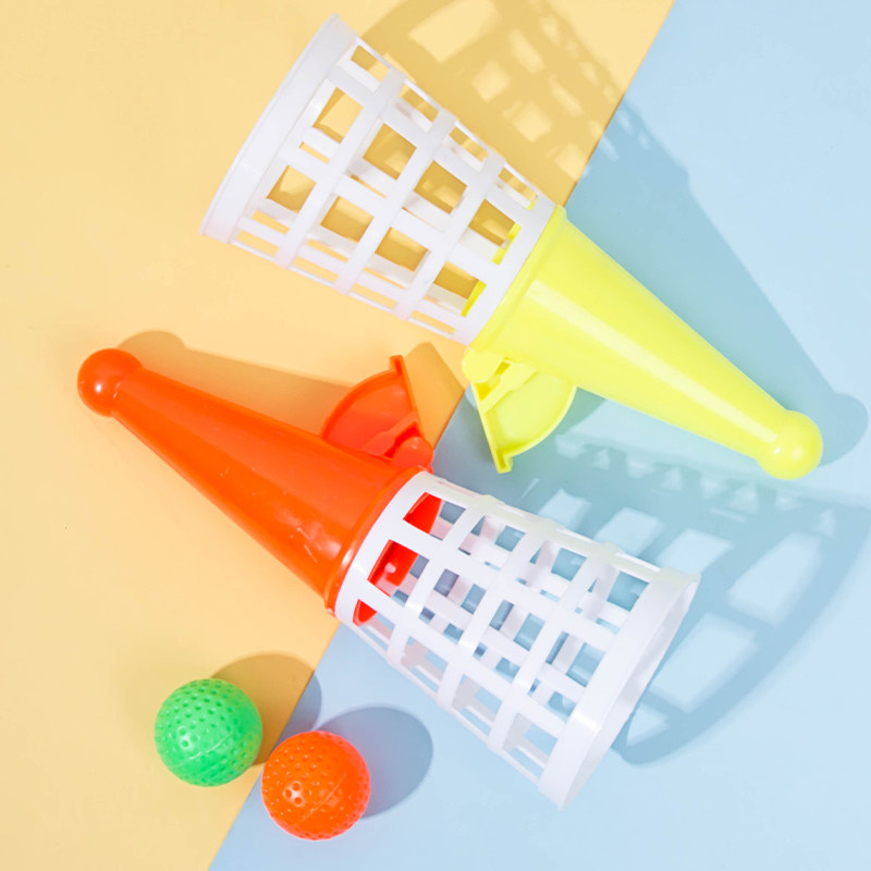 弹弹球抛接球儿童发射幼儿园双人对接弹射球感球类玩具