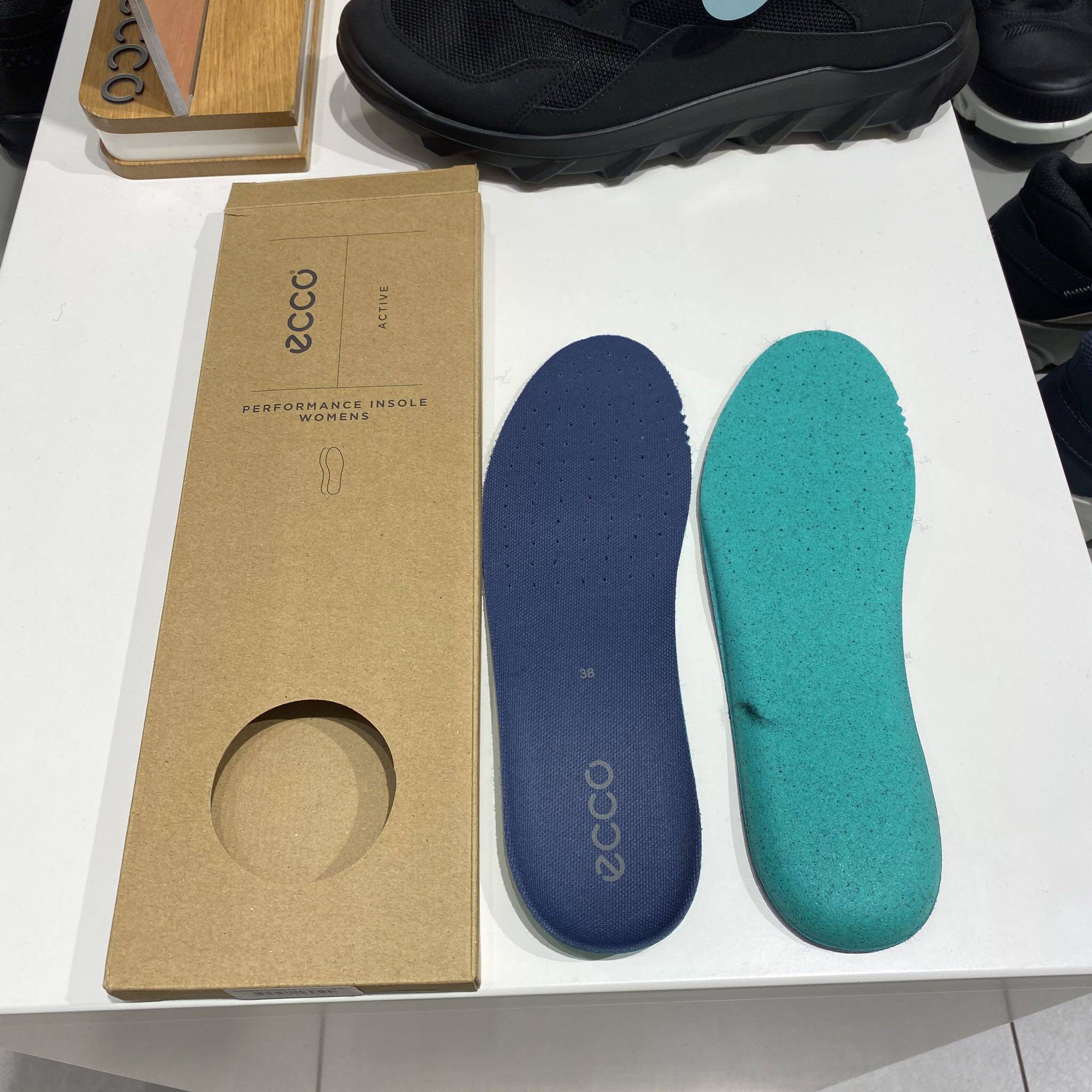 鞋垫ecco爱步日常布面男女通用透气舒适全掌鞋垫