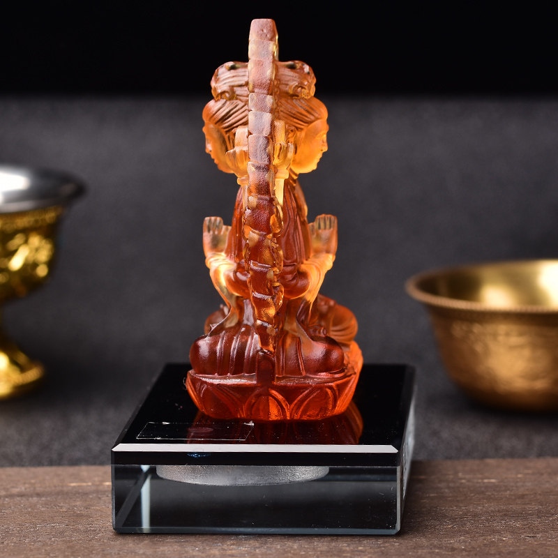 属鼠千手观音本命琉璃摆件饰品老鼠生肖2022鼠年摆件