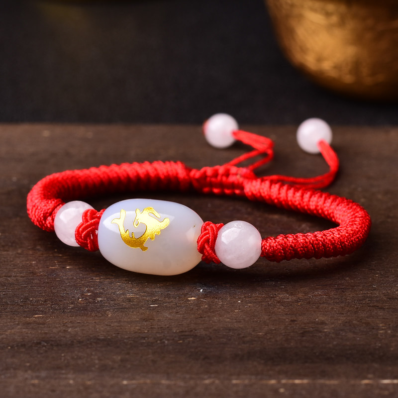2021年生肖龙八宝八宝聚福财印护福结瑞保岁济财迎福手链