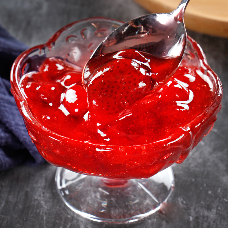 新仙尼草莓果泥果酱果肉果粒颗粒沙冰奶茶店专用原料桶装脏脏茶