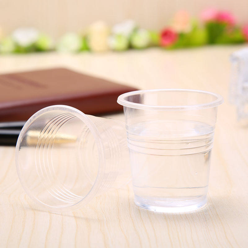 盛源真功夫三条一次性杯子胶杯100ml塑杯