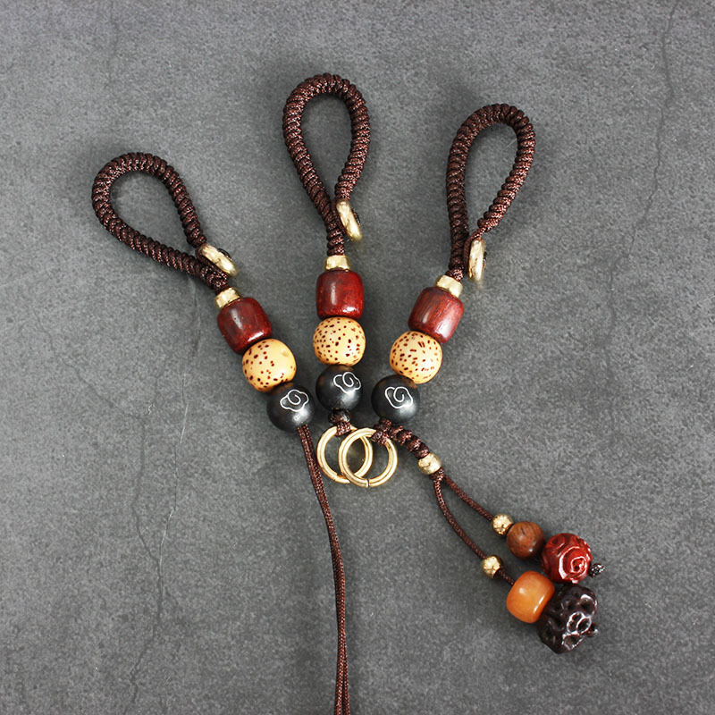 创意手工绳结编制钥匙扣钥匙挂件半成品手编活扣绳