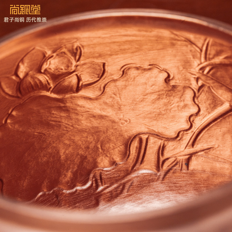 铜壶烧水壶纯手工纯紫铜老式煮茶泡茶壶茶具礼品摆件清香1200毫升