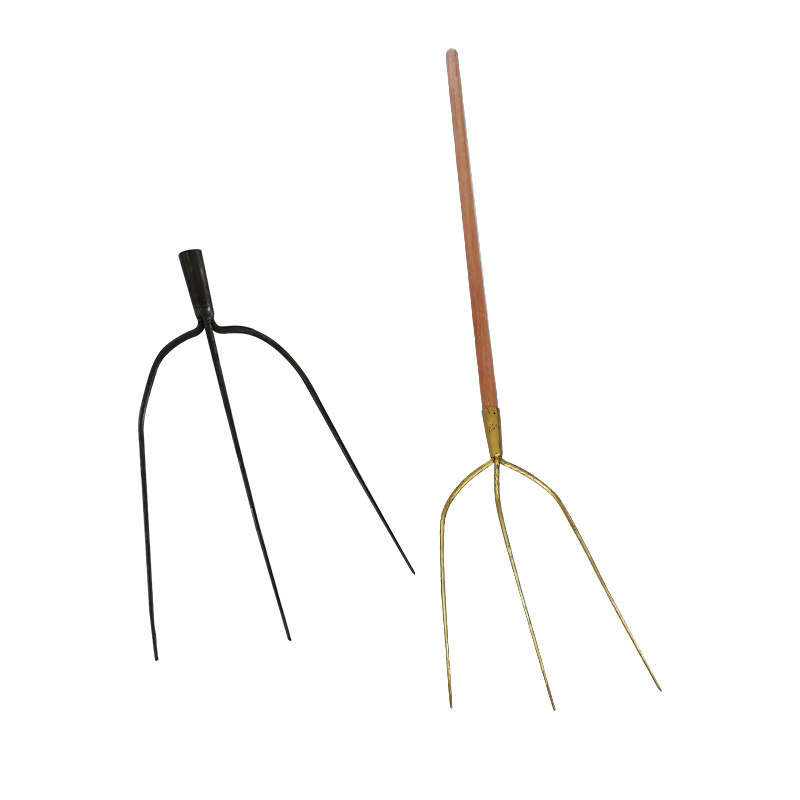 叉子农用大钢叉大草叉插草用的实心大叉三齿叉