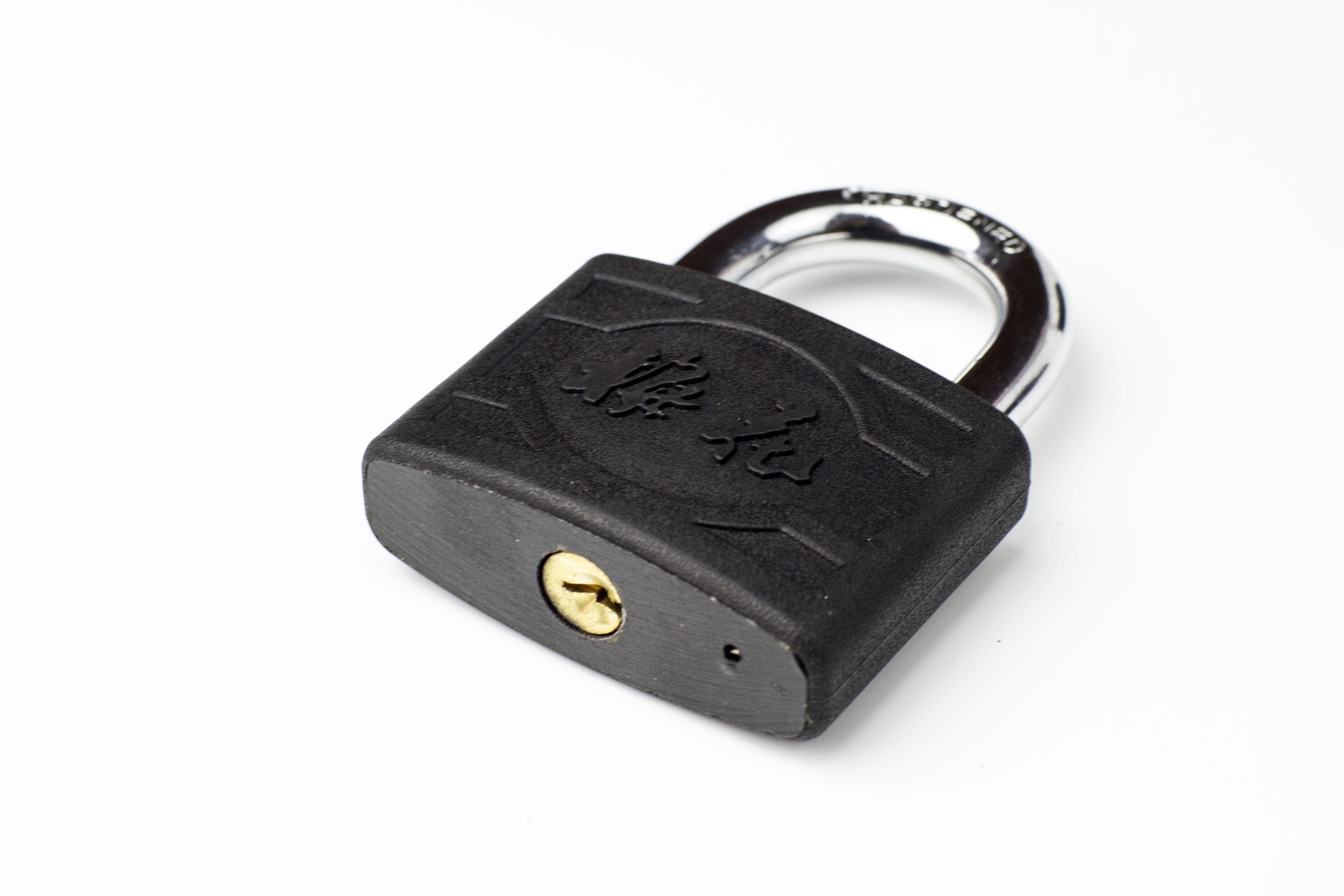 梅花锁 单铸锁防水防锈锁防盗挂锁 车厢大门仓库包胶铁挂锁