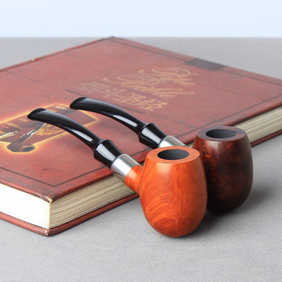 麦圈网 配饰 木香烟具专营店 newbee 石楠木烟斗大师手工弯斗弯柄椭圆