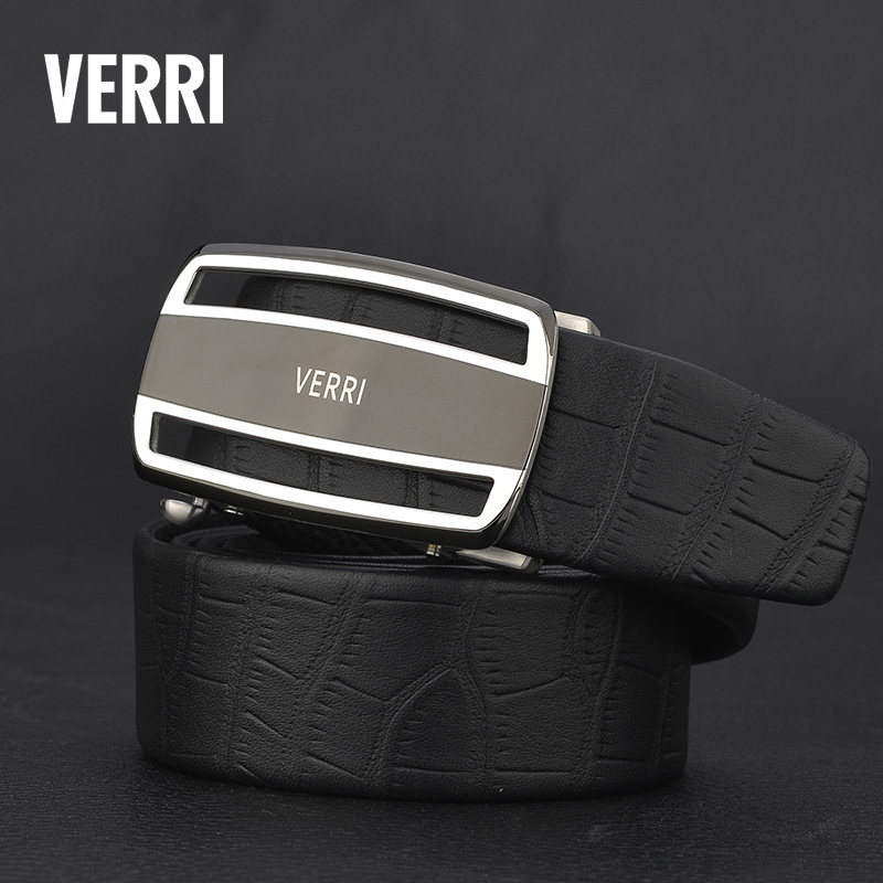 verri皮带真皮自动商务休闲男士腰带百搭搭头腰带