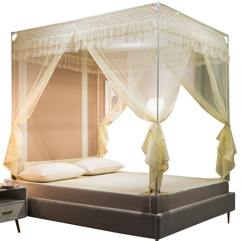 南极人蚊帐1.5m坐床式家用儿童防摔全封闭拉链加厚支架1.8m公主风