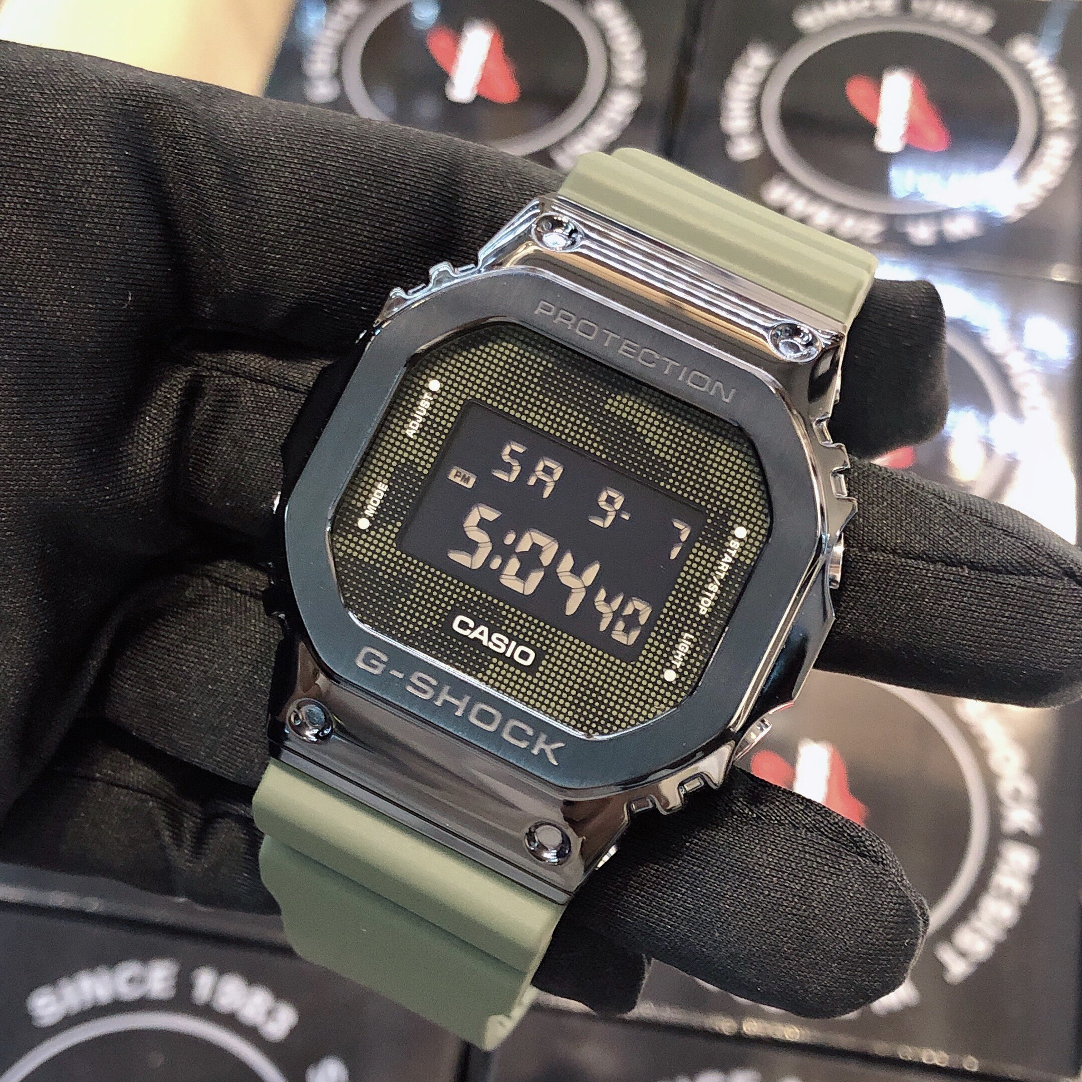 卡西欧gshock金属方块gm56001b1b3gmwb5000d1gd9日韩腕表