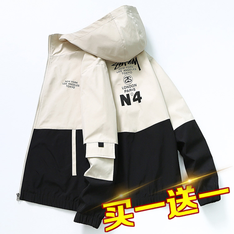 外套男士春季2022年新款潮流春秋装飞行上衣男装衣服休闲工装夹克