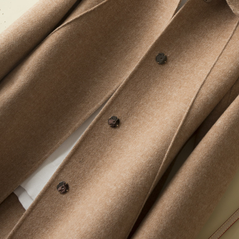 2019新款双面羊绒大衣女中长款过膝100%纯羊毛高端呢子赫本风外套