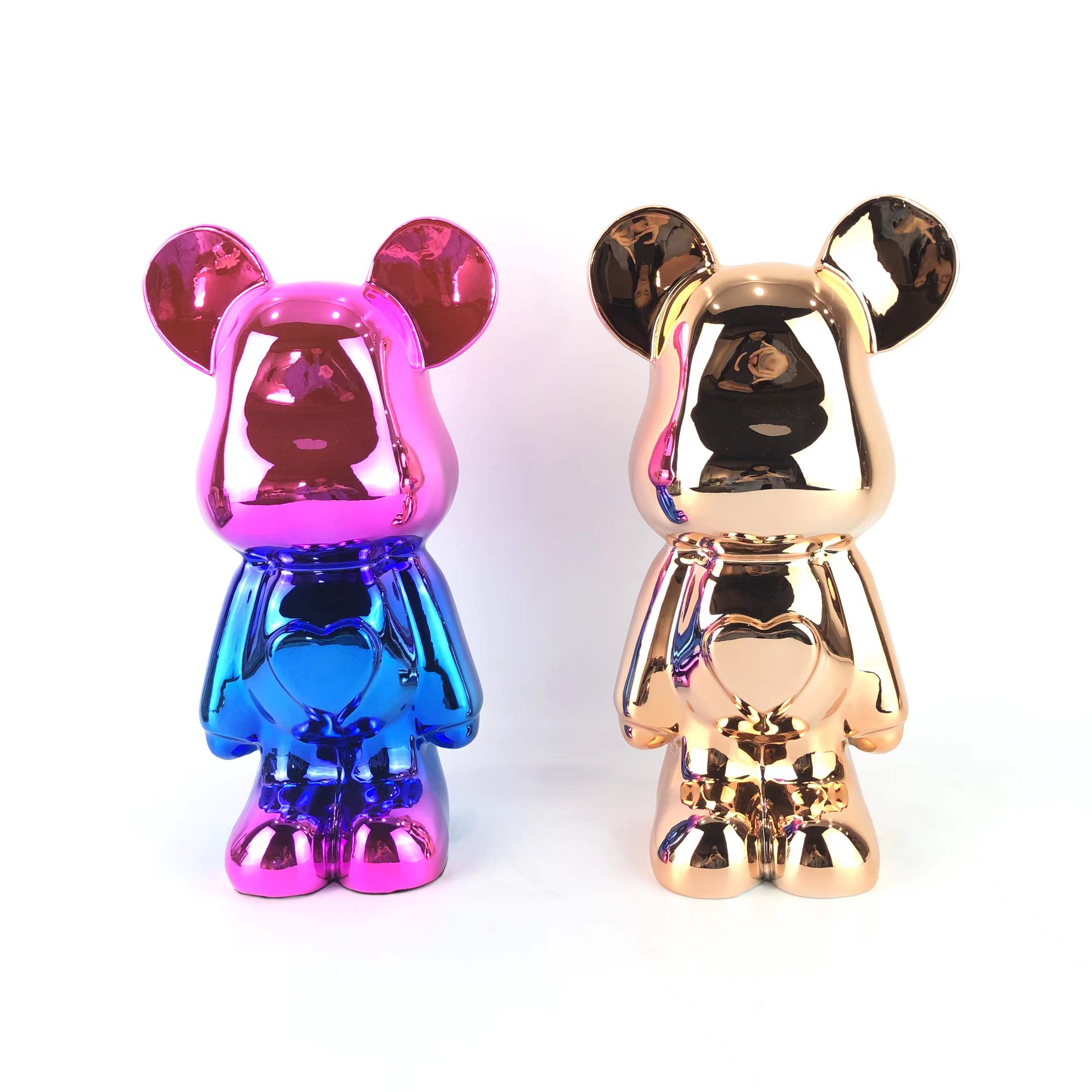 暴力熊儿童潮流网红公仔摆件熊公仔爱心卡通抽象摆件