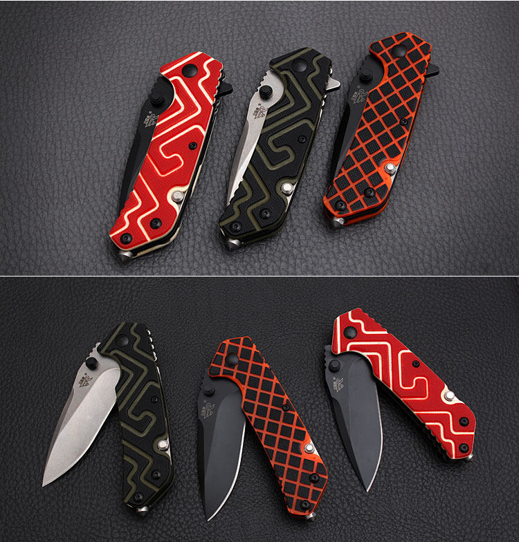 正品三刃木7056户外多功能小折刀折叠刀防身随身露营刀具小刀军刀