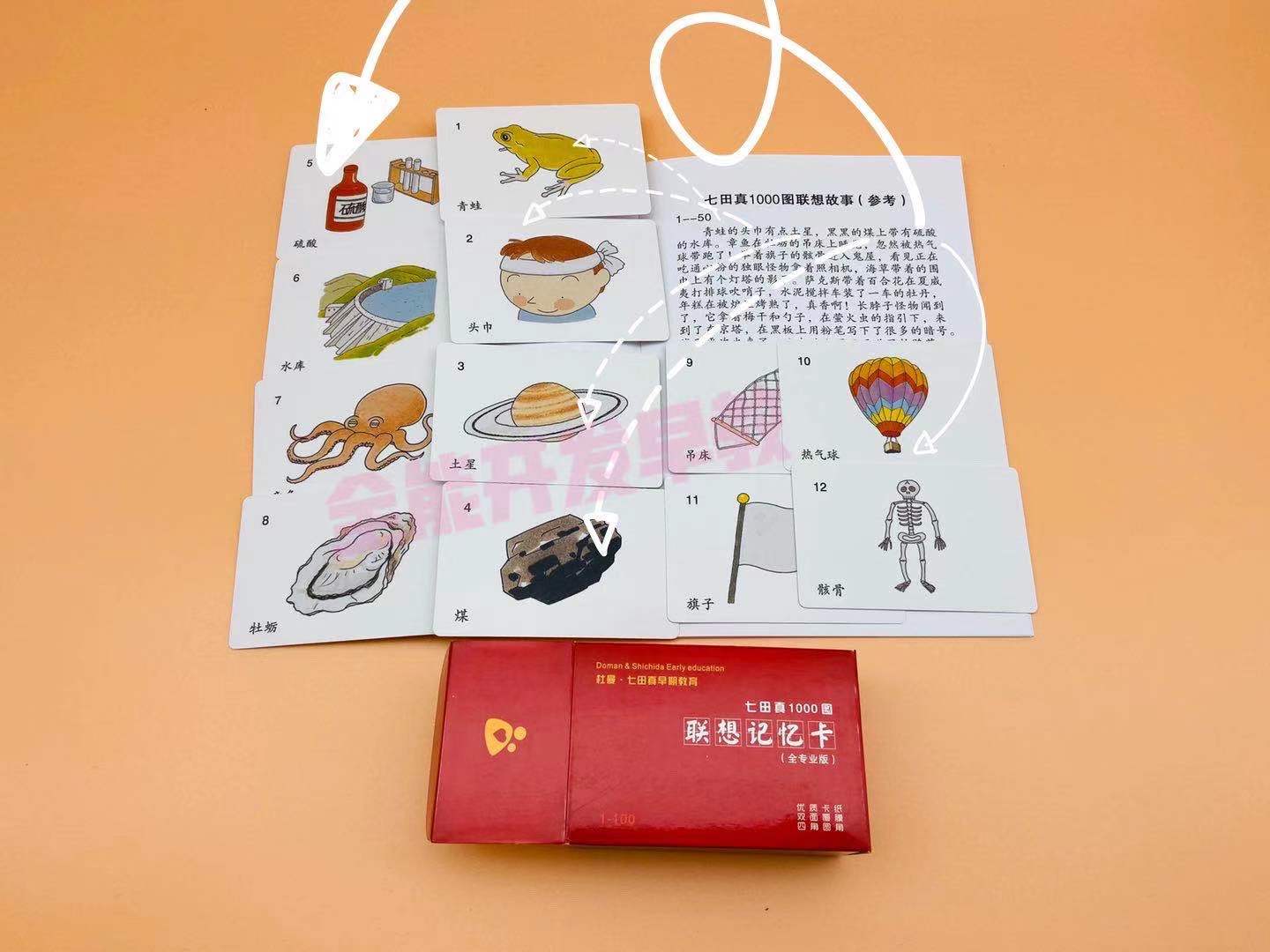 大卡想象力右脑早教故事宝宝联想记忆七田1000早教闪卡