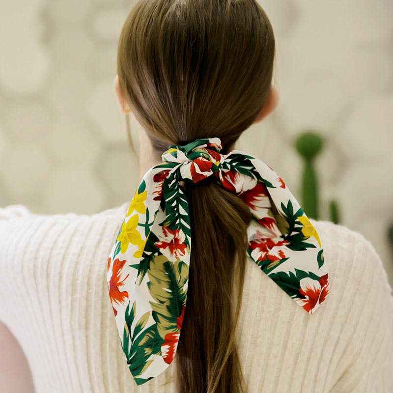 蝴蝶结碎花发圈发绳长粗头绳扎马尾绑发头发的飘带发带丝带女网红