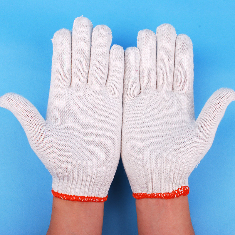 棉线手套劳保手套工作白手套棉纱耐磨加厚防护防滑汽修劳动