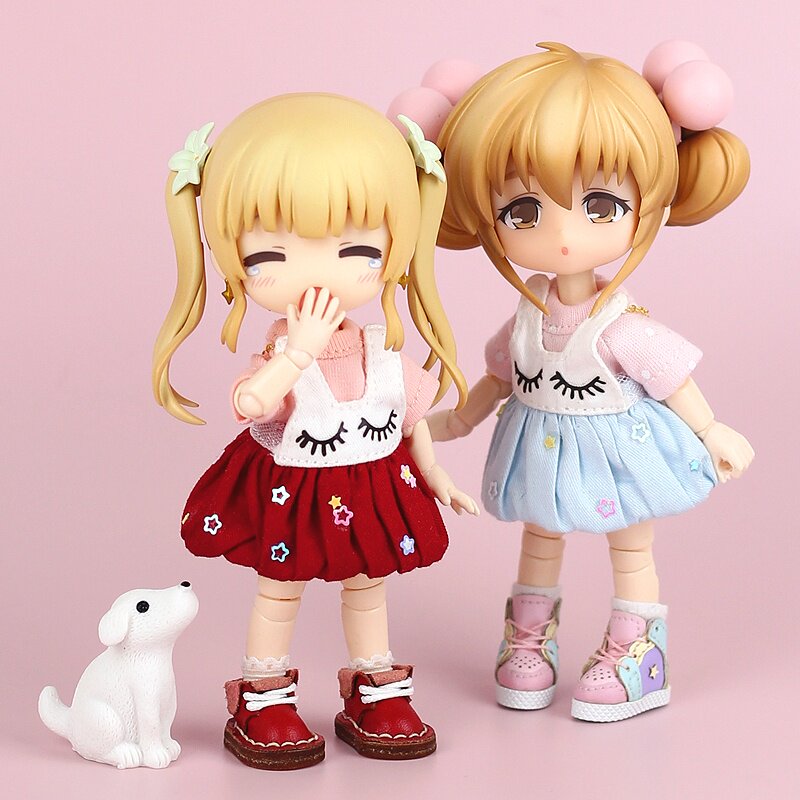 ob11娃衣兔耳连衣裙12分bjd娃娃衣服gsc粘土bjd娃娃