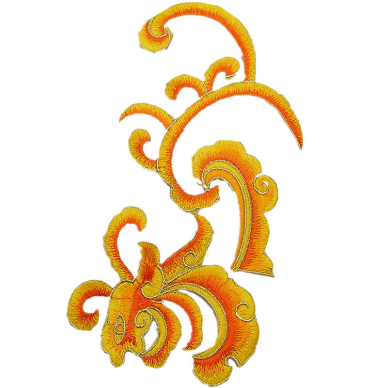 新品云纹刺绣布贴补丁戏曲演出服装饰影视古装布贴