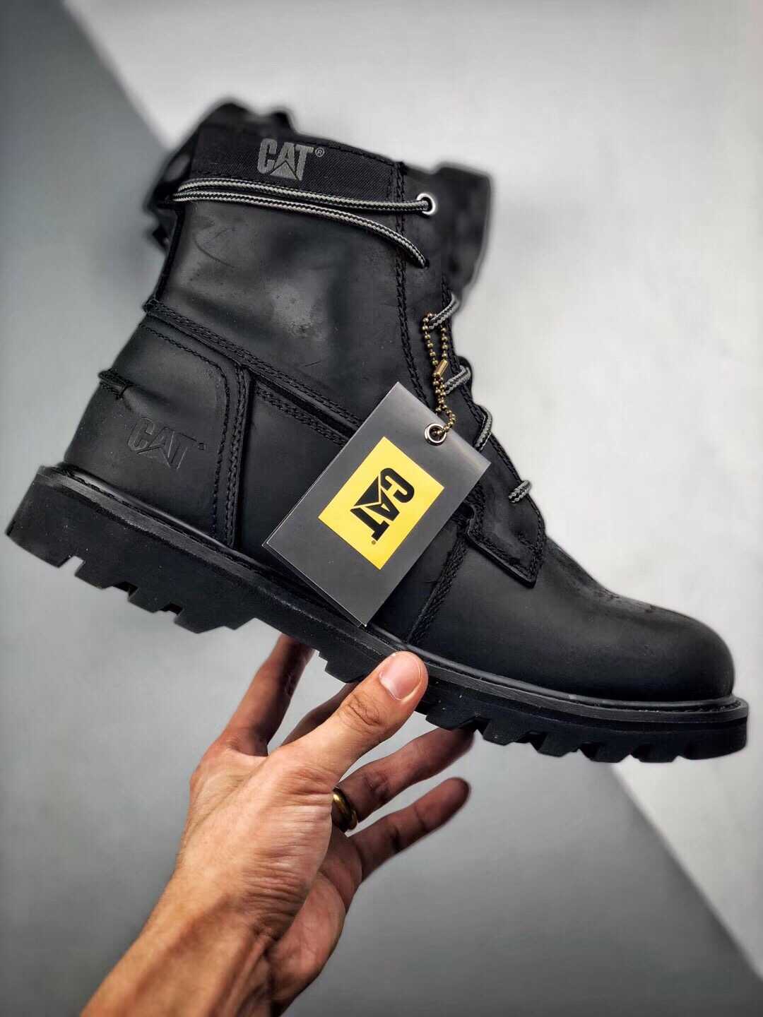 固特异头层牛皮耐磨复古时尚户外徒步鞋防滑外贸真皮皮靴马丁靴