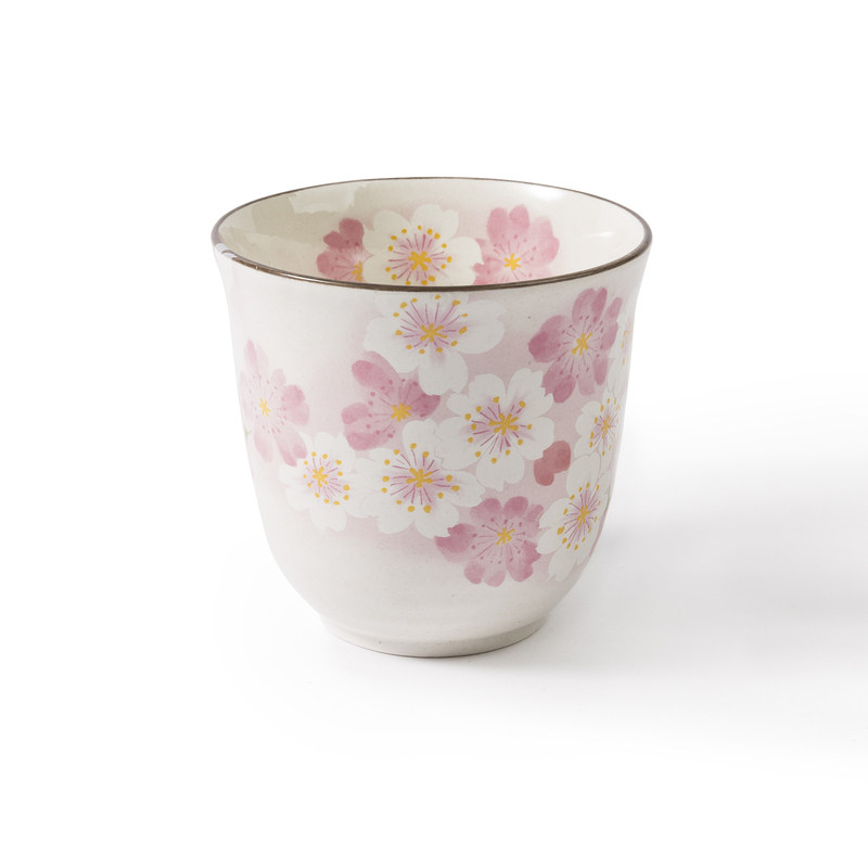 日本原装进口ceramic蓝樱灿灿日式创意陶瓷杯子茶杯茶杯