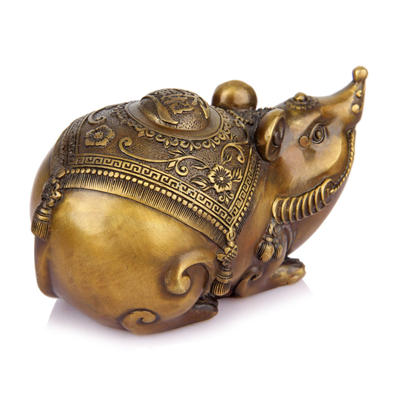 摆件厚德卡通老鼠招字十二生肖财鼠摆件