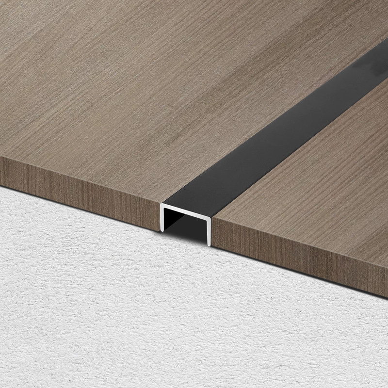 铝合金背景墙吊顶嵌入式金属嵌条不锈钢槽黑钛金装饰收边条