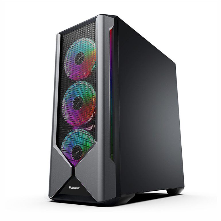 机箱航嘉gx680h时光电竞游戏游戏机钢化玻璃侧透竖装机箱