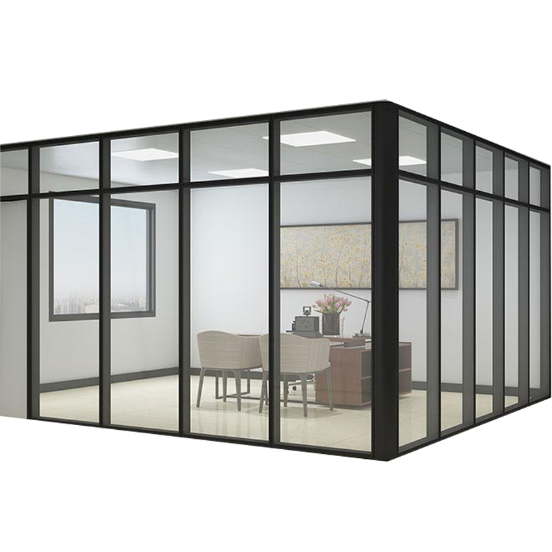 隔断办公室玻璃高隔断铝合金百叶广州隔音高隔断