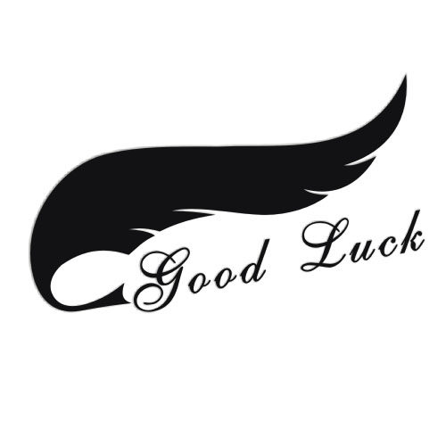 防水幸运羽毛车贴goodluck擦痕擦伤划痕车身汽车装饰贴