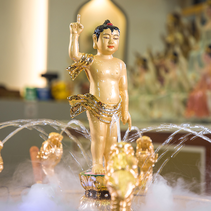 台湾宝华正品景泰蓝浴佛盆纯铜贴金九龙龙浴佛盆摆件