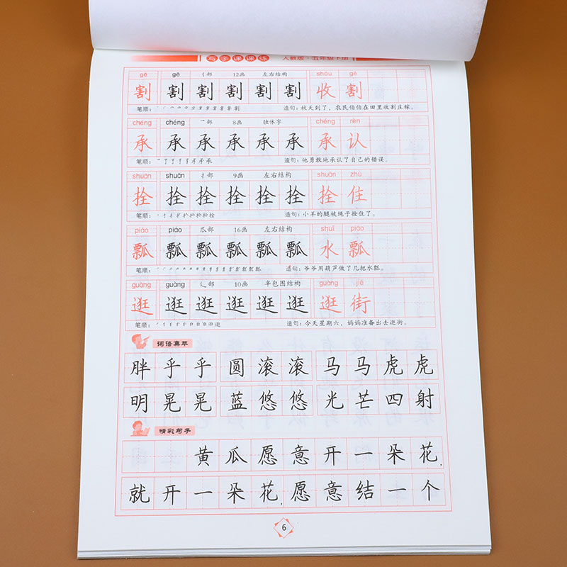 年级五年级下册写字练字字帖同步小学杨练字法罗小学教辅