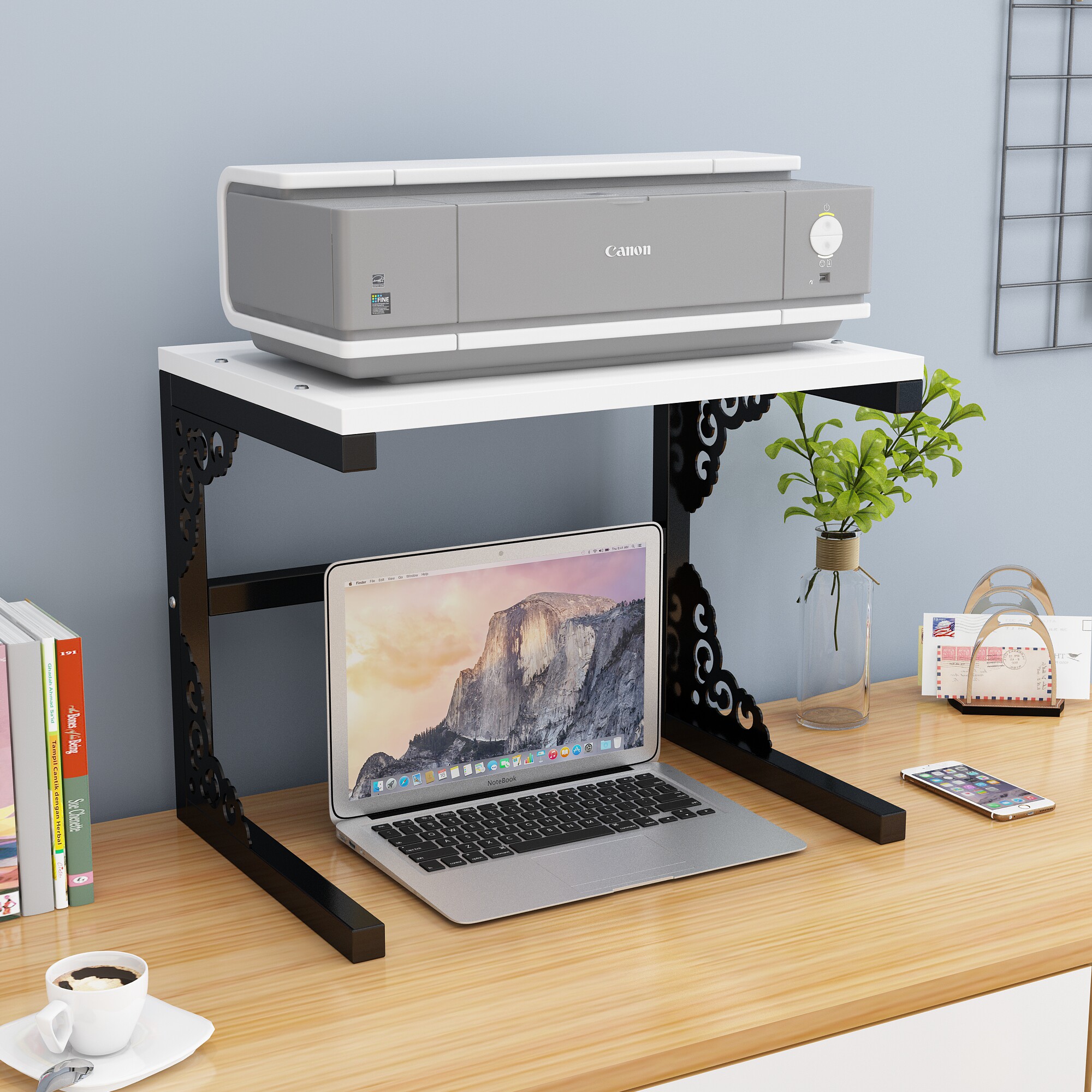 包邮电脑电脑桌桌面打印机复印置物架办公室桌上针式搁板