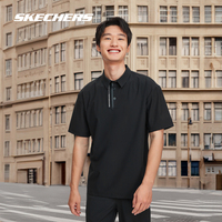 Skechers斯凯奇POLO衫2024夏季男士针织短袖