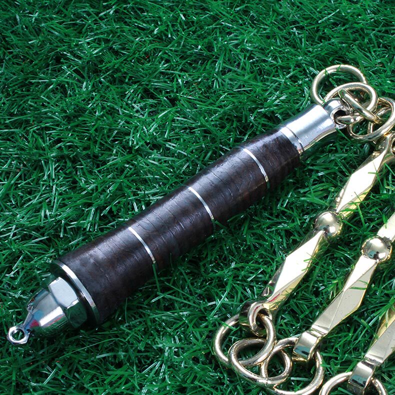 煌安博 铜制九节鞭 表演鞭 实战鞭 防身鞭 健身甩鞭