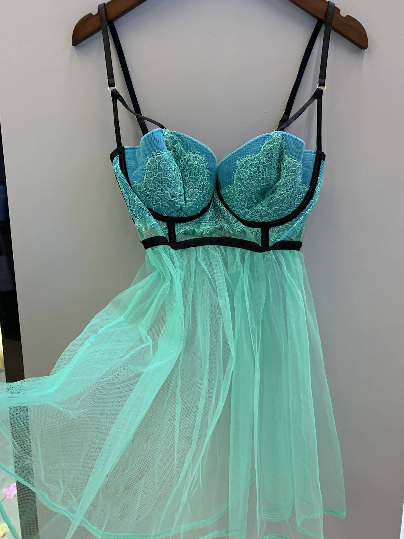 女士性感睡衣睡裙夏季透明明钢托大聚拢透视睡裙