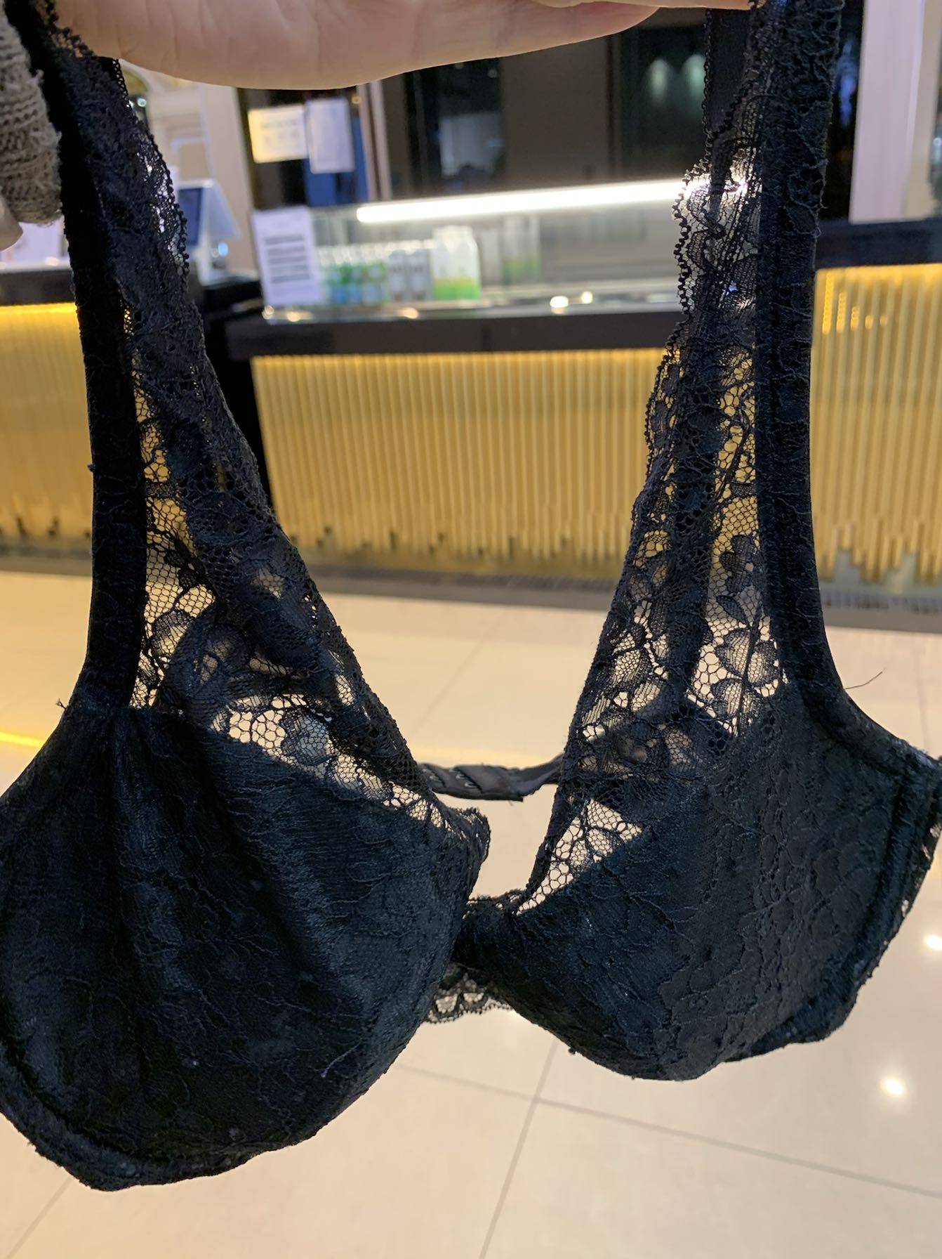 法式女士薄款钢托文胸大胸显小大码36c透明文胸