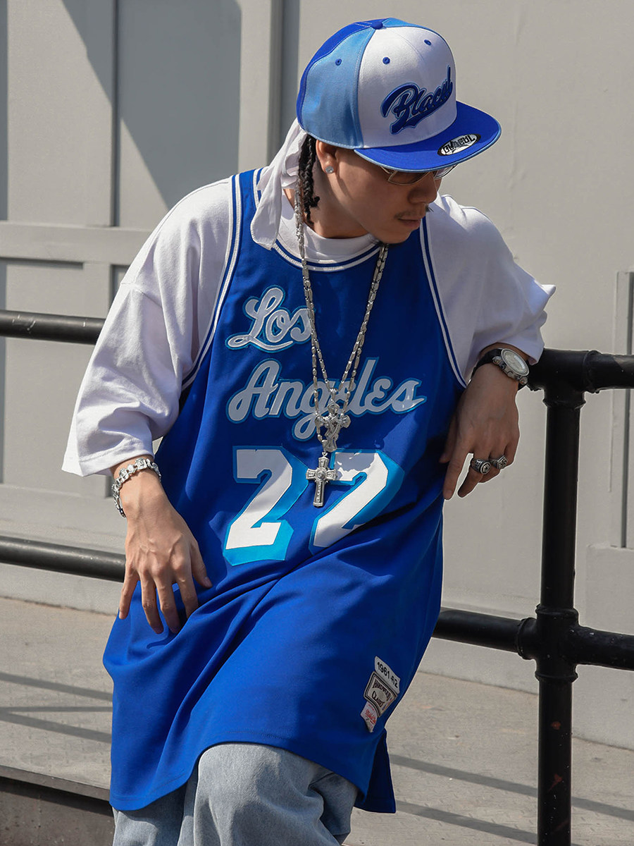 blacul全封闭棒球帽字母刺绣复古拼色hiphop说唱平檐帽子