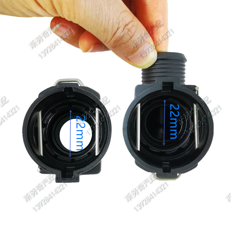 水管接头nw16直头冷却内径22mm90度塑料黑色全车改装套件