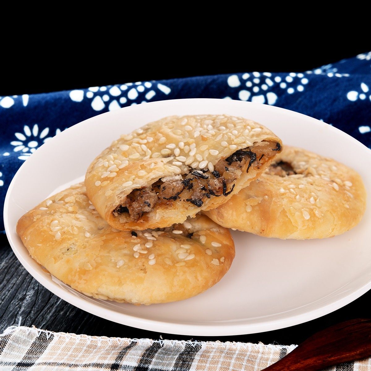 酥饼缙云烧饼手工小酥干菜肉饼零食230克特产传统中式糕点