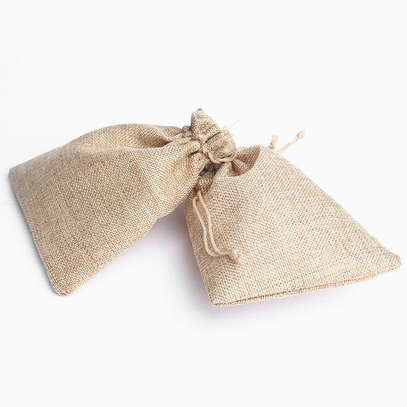 简约文玩袋福袋 吊坠袋首饰文玩棉麻锦囊佛珠包装 麻布袋 收口袋