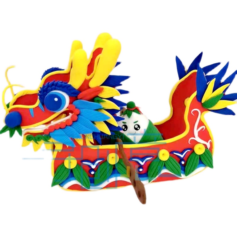 端午节龙舟双面新款超轻粘土千千千寻创意手工手工制作工具