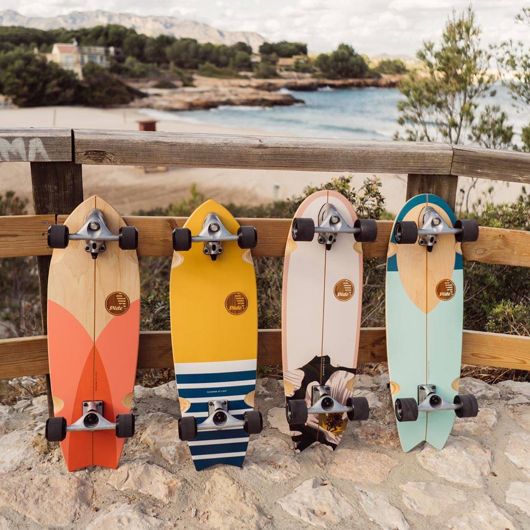 训练西班牙slide陆地冲浪板滑雪板冲浪成人免蹬滑板滑板