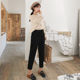 Autumn and winter hair radish pants female loose straight casual pants high waist ham pants nine points plus velvet bream grandma pants Autumn and winter hair radish pants female loose straight casual pants high waist ham pants nine points plus velvet bream grandma pants