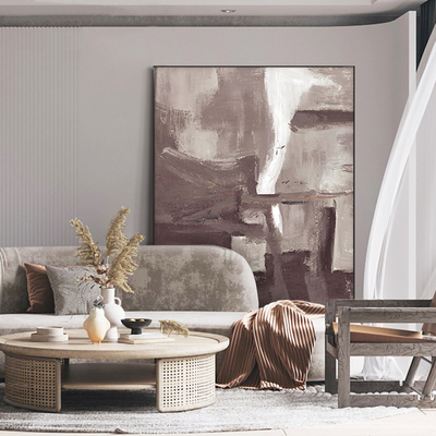 大幅抽象客厅落地画现代简约沙发背景墙壁画诧寂风时尚ins挂画