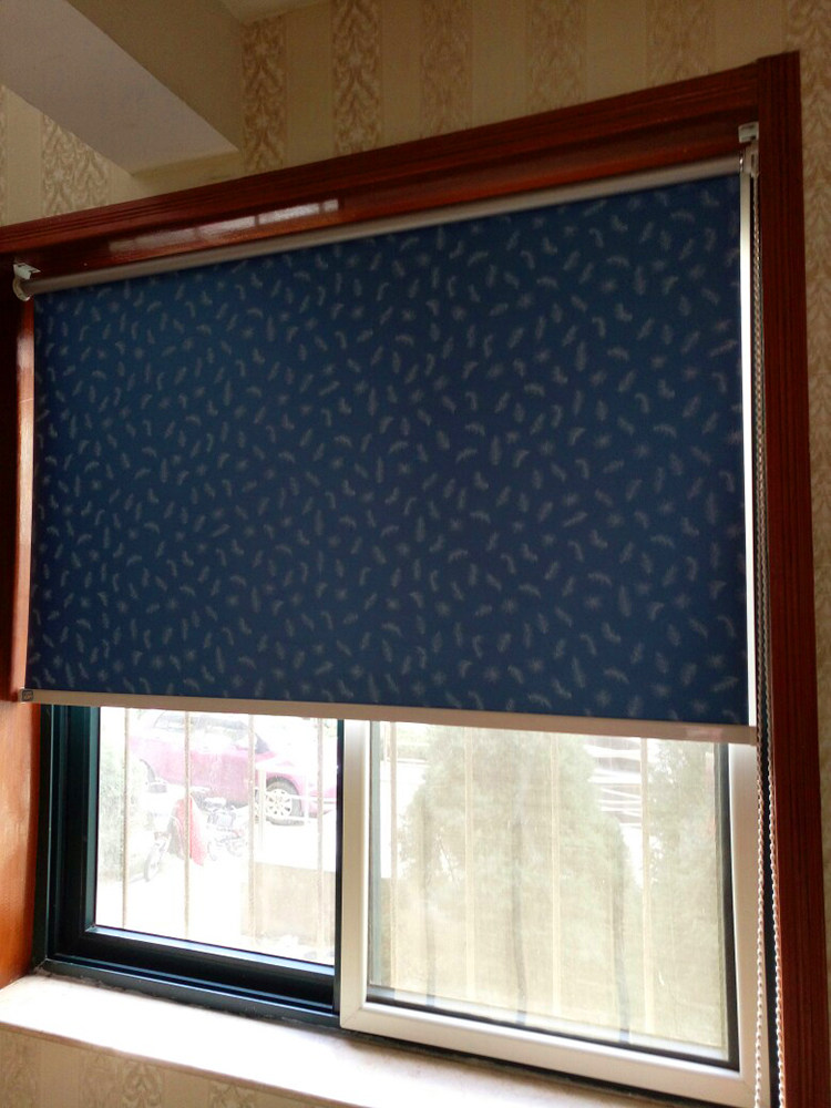 羽毛卷帘手拉绳式窗户遮光遮阳浴室办公室下拉卷帘