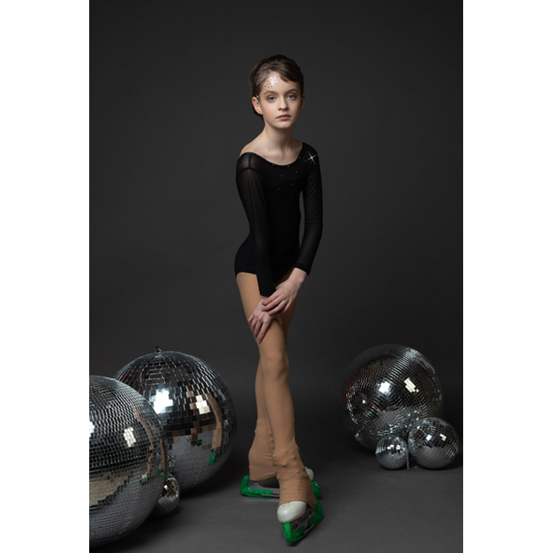 ugoskate俄罗斯花样滑冰滑冰训练内衣儿童连身保暖紧身衣滑冰服