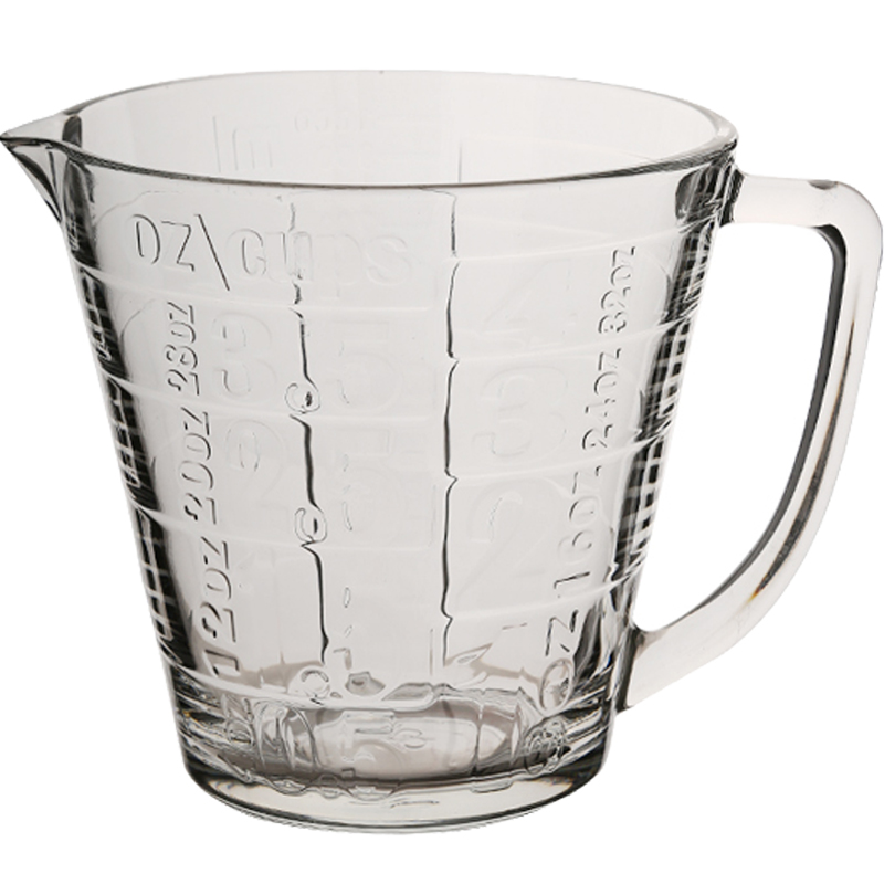 量杯 土耳其进口钢化玻璃微波炉牛奶杯 1000ml带刻度烘焙计量杯