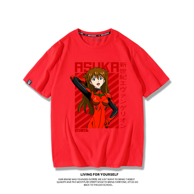 eva新世纪福音战士联名波丽明日香碇真嗣动漫周边t恤